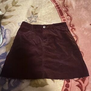 Chic Dark Brown Mini Skirt